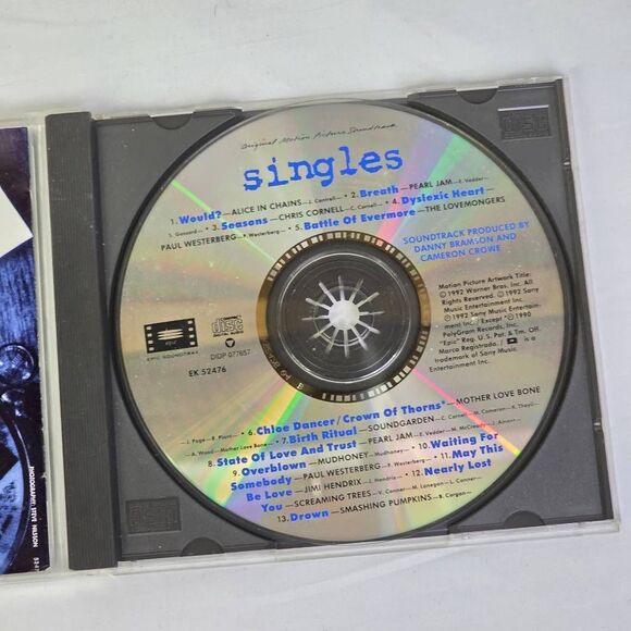 Singles Soundtrack CD 1992 Grunge Era Compilation - Picture 3 of 4